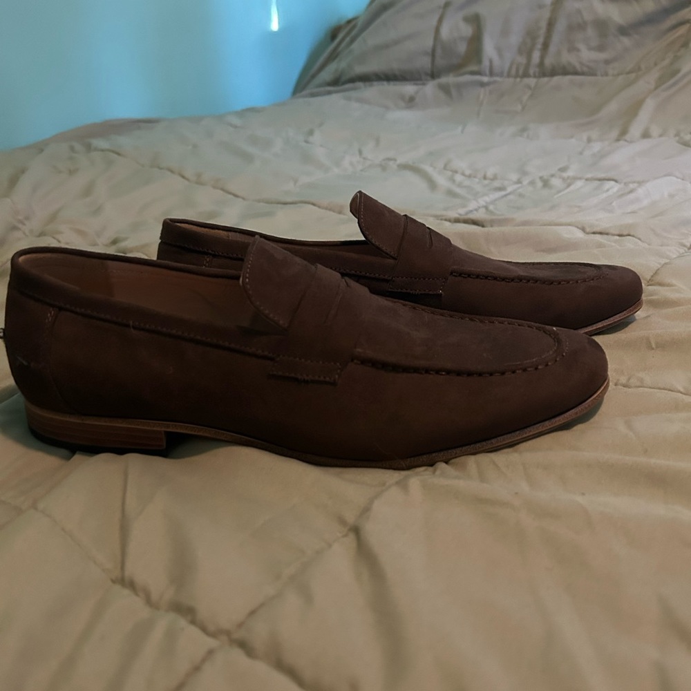 Brown Suede Loafers